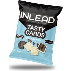 Μπισκότα Tasty Cards με γέυση Cookies & Cream Inlead 52g - INLEAD