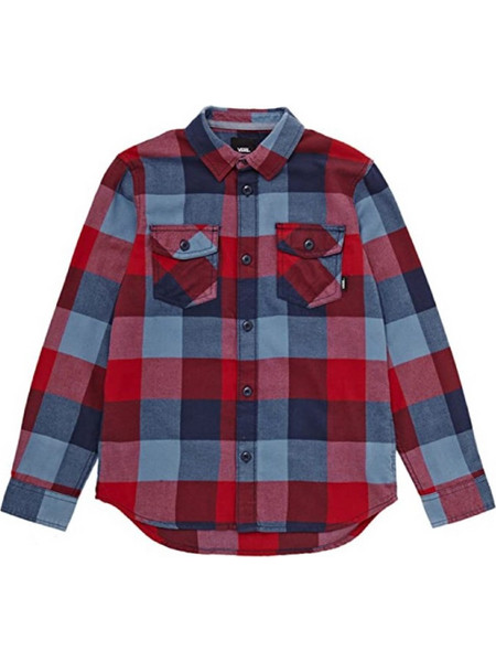 VANS Kids Box Flannel Boys - CHILI PEPPER BABY BLUE HEATHER - VN000LPYPDT