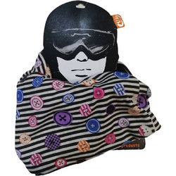 Διάφορες Μάρκες Men Knobs Dbl Neck Warmer - BLACK/WHITE - 1023-1000-4006