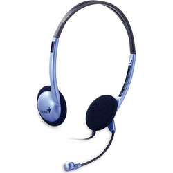 Genius HS-02B On Ear Ακουστικά Υπολογιστή με Μικρόφωνο & 3.5mm Jack