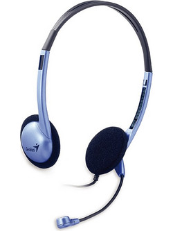 Genius HS-02B On Ear Ακουστικά Υπολογιστή με Μικρόφωνο & 3.5mm Jack