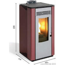 Kalor Lara 12C Σόμπα Pellet Αερόθερμη 10kW
