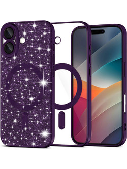 Techsuit Luxury Glitter MagSafe Θήκη Cover Deep Purple (iPhone 17)