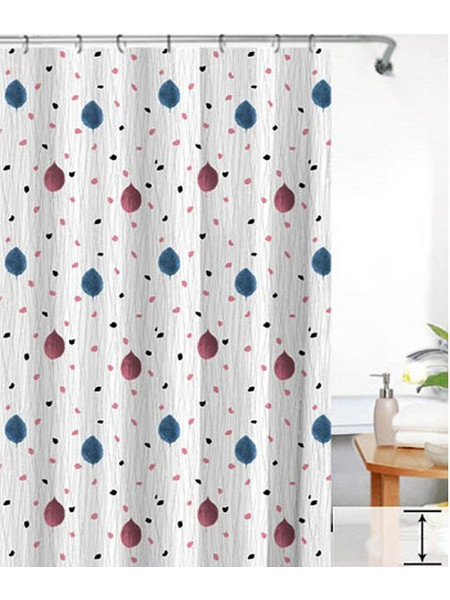 Κουρτίνα Μπάνιου Οικολογική Peva 180x180cm Βροχή Από Φύλλα