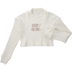 Funky Παιδικό Crop Top Μακρυμάνικο Λευκό 223-506118-1