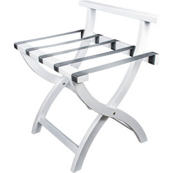 ΜΠΑΓΚΑΖΙΕΡΑ Αναδιπλούμενη με Πλάτη 60x46xΥ68cm Ξύλινη Λευκή OEM 803-204-W - OEM