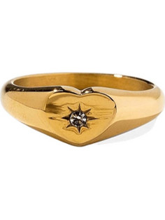 TIFFOSI Χρυσό δαχτυλίδι από ατσάλι Pearl 10063898 990
