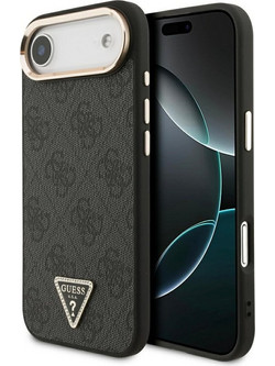 Guess 4G Triangle Logo MagSafe Back Cover Black Gold (iPhone Air)