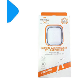 Ασύρματα Ακουστικά In-ear Bluetooth Handsfree με Θήκη Φόρτισης Maxwell MXB-01 Λευκά