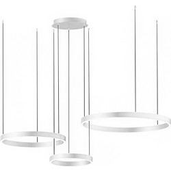 LUCE CRISEIDE-S/3D-B Κρεμαστό Φωτιστικό Οροφής Τρίφωτο LED Λευκό