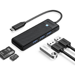 Orico PAPW3AT-C3 0.15m USB Hub 3.0 USB-C με 5 Θύρες USB-A / Card Reader