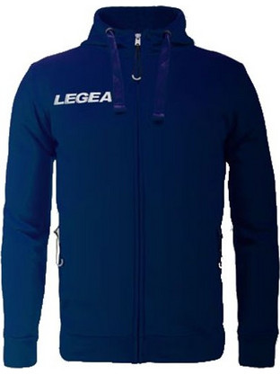 Legea Ανδρική Ζακέτα Φούτερ με Κουκούλα και Φερμουάρ Μπλε M1146 Blue