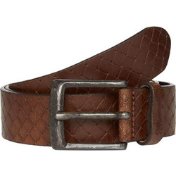 Wrangler Embossed Weave Ανδρική Ζώνη Δερμάτινη Καφέ