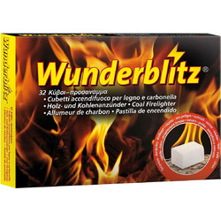 WUNDERBLITZ 98410 Προσάναμμα σε Κύβους Λευκό 190gr (32 τεμ)