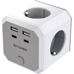 BlitzWolf BW-EC2 8-in-1 Power Cube (4xAC / 2 x USB-A / 2 x USB-C)