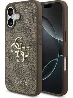 Guess Θήκη PU 4G Metal Logo iPhone 17 Brown
