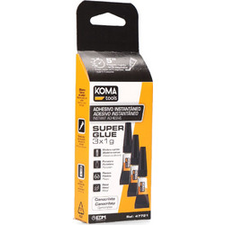 KOMA TOOLS Κόλλα στιγμής 3 τεμάχια x 1g 47721