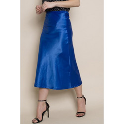 Floral Bias Satin Midi Skirt