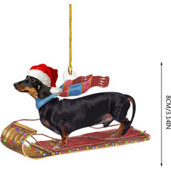 Χριστουγεννιάτικο Στολίδι Σκύλος Ράτσας Dachshund 8x5cm