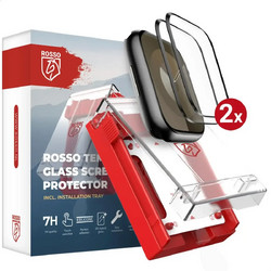 Tempered Glass Apple Watch 9 / 8 / 7 (41mm) Rosso with Installation Tray Αντιχαρακτικό Γυαλί Προστασίας Οθόνης 2 Τεμάχια - Black (8719246474415)