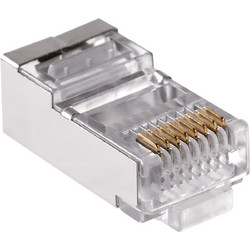 Φις RJ45 8P8C CAT6e Pass Through θωρακισμένο (TEL0074)(50τμχ.)