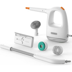 Deerma - Handheld Steam Cleaner (ZQ01) - Eliminates Bacteria 99,99% 1300W, 100C Steam, 36g/min, Brush Attachments - White