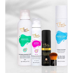 That'so 4 Step Morning Routine Kit (5 Προϊόντα) Πλήρες Πακέτο Περιποίησης της Επιδερμίδας σε 4 Βήματα- Καθαρισμός Προστασία και Λάμψη-Extra Dark Nude