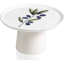 Τουρτιέρα Με Πόδι 280TMA2279 10x19cm Multi-White Hermia Κεραμικό