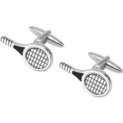 ASCOT Μανικετόκουμπα από ανοξείδωτο ατσάλι Silver & Black 61/6955