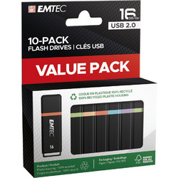 Emtec K100 16GB USB 2.0 10pcs
