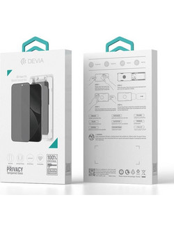 Tempered Glass Full Face Privacy Devia Apple iPhone 17 Pro με Βοηθητικό Εργαλείο Van Μαύρο (1 τεμ.)