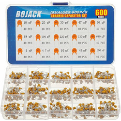 BOJACK 15 Value Ceramic Capacitor Kit 600pcs