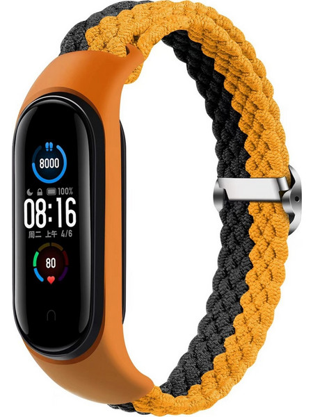 Telcon Braided Band Smart Band M3/M4/M5/M6 ORANGE-GRAY