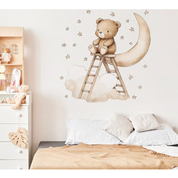 Sipo wall stickers Teddy bear on a ladder