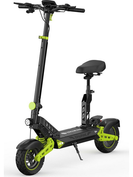 Velogreen D2 Plus ES-D2P48100 Ηλεκτρικό Πατίνι με Σέλα 45km/h Max Ταχύτητα και 65km Αυτονομία Μαύρο Lime