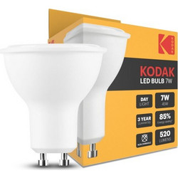 KODAK Max LED Izzo Σποτ Λάμπα Alu-Plastic 7W GU10 100 6000K (520 lumen)