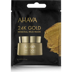 Ahava 24K Gold Mineral Mud Κρεμώδης Μάσκα Προσώπου για Καθαρισμό Ενυδάτωση Αντιγήρανση & Λάμψη με Άργιλο 6ml