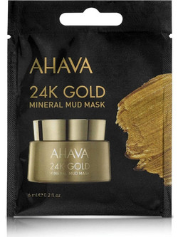 Ahava 24K Gold Mineral Mud Κρεμώδης Μάσκα Προσώπου για Καθαρισμό Ενυδάτωση Αντιγήρανση & Λάμψη με Άργιλο 6ml