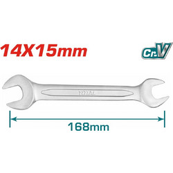 Total TDOES14151 Διπλό Γερμανικό Κλειδί Μεγέθους 14x15mm