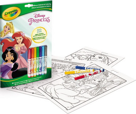 Crayola Disney Set 7 markers + Princess Activity Book 12 Τεμ