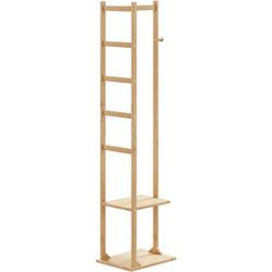 vidaXL Βάση για Ρούχα με Γάντζους και Ράφια 38,5x30x156 εκ. από Μπαμπού