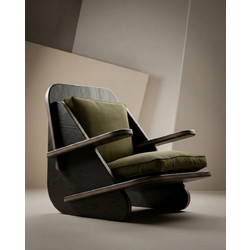 Stewe Home Μπερζέρα Μαύρη 65x74x65