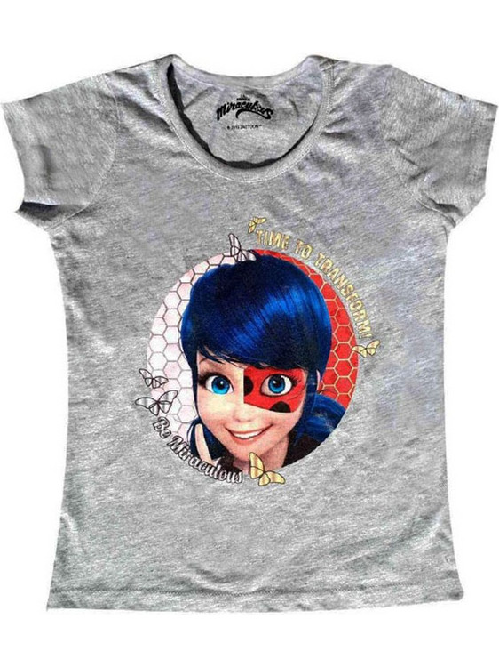 Παιδική Μπλούζα Ladybug Miraculous Γκρι Χρώμα Disney