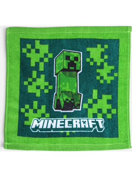 Πανάκι Βαμβακερό Βρεφικό για Αγόρι Πράσινο Minecraft 30x30cm