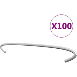 vidaXL Γάντζοι Συρματοκιβωτίου 100 τεμ. 40 εκ. από Γαλβανισμένο Ατσάλι