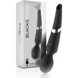 Black & Silver Beck Silicone Vibrator Black