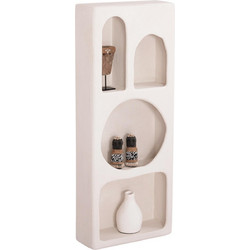 ΡΑΦΙΕΡΑ ΤΟΙΧΟΥ ΣΕΙΡΑ SANTORINI HM18069 MDF ΣΕ ΥΠΟΛΕΥΚΟ ΧΡΩΜΑ 47,5x18x120Υεκ. Homemarkt