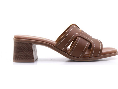 Γυναικεία Mule Oh! my sandals 5902 Ταμπά Δέρμα