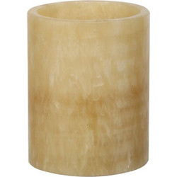 Κερί Led Σε Μαρμάρινο Δοχείο Marble 39116 9,1x9,1x12,2cm Ecru Artekko Μάρμαρο