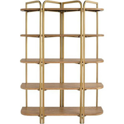 Ραφιέρα Δαπέδου Lume D8922 121,5x40x179cm Brown-Gold